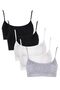Sardis Women's Colorful 5-Piece Strappy Half Tank Top