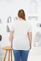 تي شيرت مقاس كبير مطرز بالخرز والحجر باللون الأبيض - 5