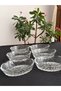 Set of 6 Glass Snack Bowls 14 cm, Suitable for Stylish Presentation and Serving - 6