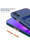 Galaxy A56 Case with Camera Protection, Card Holder on the Back, Wallet, Red Button, Black Silicone Cover - 4