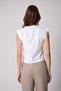 Women's White Vatka Look Laser Cut Embroidery Detailed Design T-Shirt - 2518 - 6