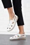 Qato Genuine Leather Women's Shoes with Window Detail White Leather - 2