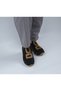 Black Stretch Gold Color Stoned Women's Sneakers - 2