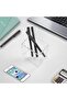 Acrylic Pen Holder 4 Pack – Clear Pencil Holders For Desk, Makeup Brush Cup Organizer For Office - 3