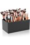 Black Acrylic Makeup Brush Holder – 6 Slots Cosmetic Brushes Organizer For Vanity And Storage