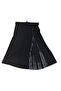 Women's Elastic Waist Leather Detailed Stone Combed Cotton Skirt - 2