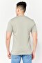 Men Crew Neck Short Sleeves Plain T-Shirt, Sage Green - 4