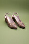 Genuine Leather Snake Pattern Detailed Heeled Shoes Şhn.0738 - 5