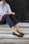 Marion Women's Black Real Suet Trok Detail Ballet Shoes - 3