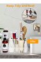 Acrylic Hair Tool Organizer, Blow Dryer Holder With 3 Metal Cups, Bathroom Countertop Storage - 4