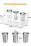 Acrylic Hair Tool Organizer, Blow Dryer Holder With 3 Metal Cups, Bathroom Countertop Storage - 3