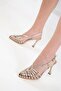 Mnrs 03127 9 cm Heeled Women's Stiletto Evening Dress Shoes - 3