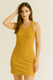 Women's Strappy Camisole Dress Yellow - 3