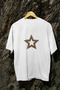 Star Leopard Printed Women's Crew Neck Cotton Oversize Short Sleeve T-Shirt - 2