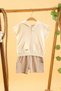 Girl Boy Baby Kids Beige 2-Piece Set Hooded Shorts Cotton Comfortable Trend Fashion Bottom Top Set