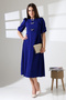 Watermelon Sleeve Midi Dress with Metal Accessories - Cobalt Blue - 3