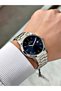With Calendar Silver-Navy Color Steel Band Steel Case 10 Atm Waterproofness Men's Wristwatch 2495.02 - 3
