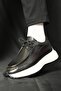 - Black Genuine Leather Lace-Up Men's Casual Shoes 115-K525