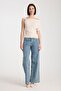 Blouse with One Shoulder Accessory - 4
