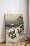 A Herd of Deers in Winter - Canvas Painting