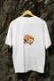 Bear Printed Unisex Crew Neck Cotton Oversize Short Sleeve T-Shirt - 2