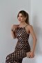 Women's Imported Sequin Fabric Dress with Feather Detail at the Bottom, Back Slit, Lined, Special Design. - 6