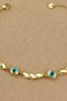 Steel Bracelet - Evil Eye Beaded Barley Model 316L Steel Tarnish-Free Steel Bracelet 17+5cm - 3