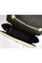Cream Color Scarf Detail Chain Strap Bag - 5