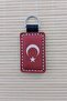 Ataturk Silhouette Ayyildiz Genuine Leather Gift Keychain - 2