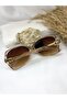 Ovela Round Light Transparent Brown Women's Sunglasses - 4