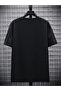 Printed Oversize Crew Neck T-Shirt - Black - 3