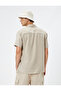 Basic Shirt Classic Cuff Collar Short Sleeve Pocket Detailed - 4