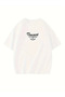 Dressify Women’S Fashion Thousand Printed Oversize Crew Neck T-Shirt - White - 2