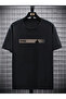 Printed Oversize Crew Neck T-Shirt - Black - 2