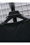 Printed Oversize Crew Neck T-Shirt - Black