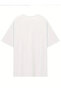 Printed Oversize Crew Neck T-Shirt - White - 4