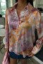 Batik Patterned Satin Shirt 3409 - 3