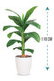 Medium artificial banana leaf tree with plastic pot