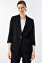 Single Button Double Sleeve Jacket Black - 3