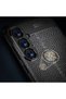 Realme C21 Case Leather Pattern Luxury Niss Silicone Navy Blue + Nano Screen Protector - 2