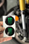 Green Mnster Sticker Sticker for Motorcycle and Catseye Reflector (2 Pieces)