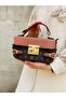 359 Women's Bag Gold Accessory Brown Brown 3 Compartment Shoulder and Hand Bag - 4