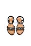 Elastic Comfort Sole Stone Women's Black Color Stylish Sandals - 2