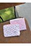 Square Size - Pink Heart Patterned Makeup Bag - 3