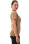 Short Sleeve Sand Beige Round Collar Microfiber Nano Iclik Tisort - 4