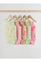 100% Organic Cotton Multicolored Fruit Patterned Straps 5-Piece Baby Bodysuit Alye58050