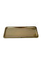 Stainless Steel Gold Color Rectangular Narrow Metal Flat Presentation Tray Tea Coffee Dessert Presentation 2 Pieces - 2