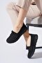 Ciel rubber tied anorak women's orthopedic flat shoes black - black - 4