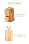 Kamptek Wooden Bamboo 2-Piece Kitchen Set 1 Bamboo Knife Holder 1 Bamboo Cutting Board Set1 - 6