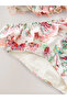Two Piece Pink Floral Print - Ruffle Swimsuit/Bikini Set Alyah1105 - 4